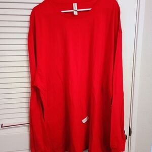 Red Long Sleeve Men's Tee